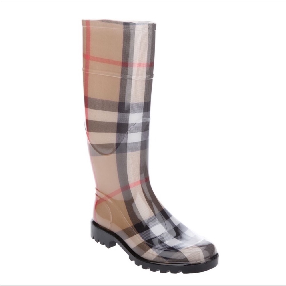 Authentic Burberry “House Check” rain boots
